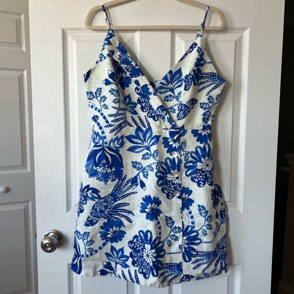Beautiful FARM Rio Off-White Floral Birds Euroflax™ Mini Dress - Picture 5 of 7